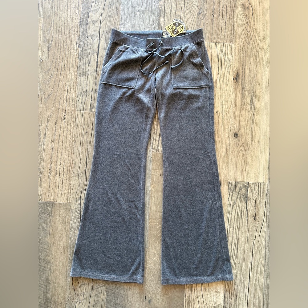 NWT Y2K Gray Velour Juicy Couture Track Sweats